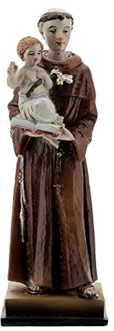 Holyart Statuen aus Resin und PVC: Heiliger Antonius mit dem Jesuskind, Statue aus Resin, 12 cm