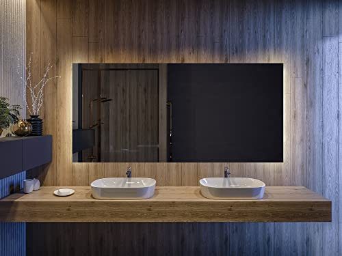 Artforma Badspiegel mit Beleuchtung - Led Spiegel Bad - 120x100 - Badezimmerspiegel Nach Maß - auf Individuelle Bestellung Gefertigt - Modernes Design - Ohne Rahmen