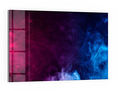 DEQORI Glas-Magnettafel | 60x40 cm groß | Motiv Bunter Farbdunst | Memo-Board aus Glas | Magnetboard inkl. Magnete, Stift & Tuch für Küche & Büro | Tafel magnetisch & beschreibbar