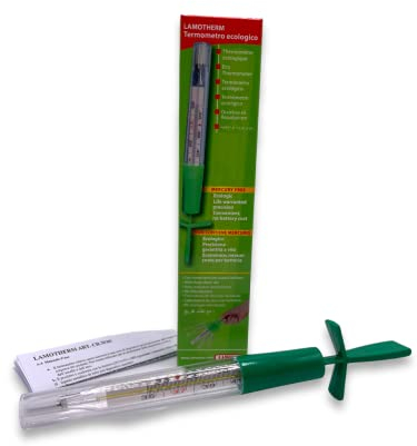 LAMONEA - Lamotherm Thermomètre écologique au Gaule pour fièvre, certifié CE - Haute Précision, Température corporelle sans mercure, désinfectable, adultes et enfants - CR.W00