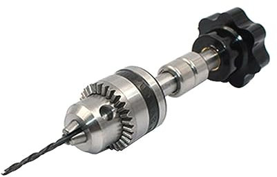Uonlytech Mini Trapano Manuale Per Forature Precise Set Di 10 Punte Hss Da 0,8 a 3,0 Mm Adatto Per Hobbisti e Professionisti in e Gioielleria Design Compatto e Portatile