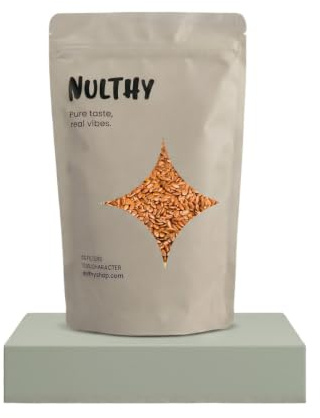 NULTHY Semillas de Lino Marrón BIO, 500g | BIO, Vegano, Alto en Omega 3, Ideal para Panadería
