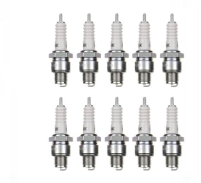 10x Zündkerze B7HS passend für Vespa 125/150, Yamaha DT 50 MX, Suzuki GT 185/500, Hercules Prima - Zündkerzenset 10 Stück, 14 mm