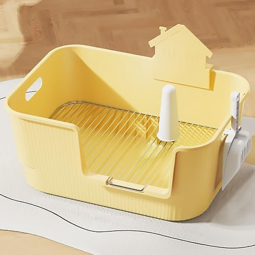 Pucaru Indoor-Töpfchen-Welpentoilette, Hundetoilette, Tragbares Hundetöpfchen für Den Balkon, mit Abnehmbarem Pfosten und Gitter (Size : 18mm)