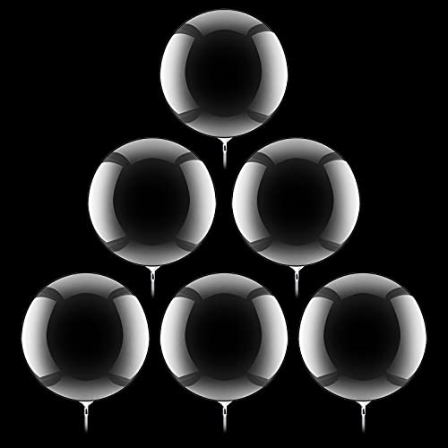 30 Stücke Bobo Luftballons Transparente Bubble Ballon,Geburtstag Kristall Blase Klar Runde Ballons Füllbare mit Konfetti,Party Jumbo Luftballon für Hochzeit Feste Haus Weihnachten Dekoration(24 Zoll)