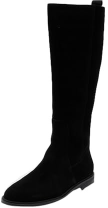 Tommy Hilfiger Damen Stiefel Suede Flach, Schwarz (Black), 38