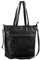 Benthill Shopper Damen Leder Groß - Ledertasche mit Reißverschluss - Umhängetasche aus Echtleder - Handtasche Vintage, Farbe:Schwarz