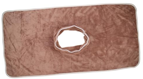 minkissy 3piezas Toalla De Masaje Orificio Para Cubierta Higiénica Para Masaje Facial y Color Marrón