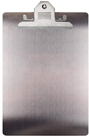 Osmond Aktenordner Metall Klemmbrett A4 Edelstahl Klemmbrett Organizer Binder Board Menüschiene für Büro Schule Unterricht
