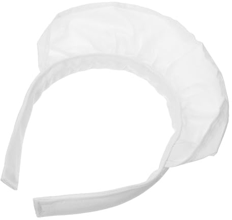 Bandeau Postiche Élégant Blanc en Tissu et Plastique, Style Raffiné | Serrage Tête Femme Velours, Diadème Servante, Couvre-chefs de Festival, Serrage Tête Sirène