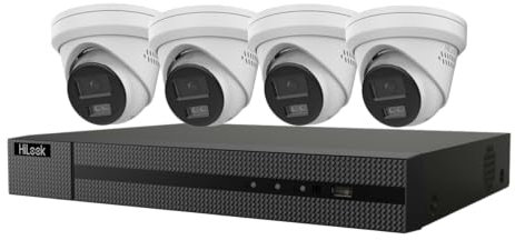 HiLook 6 MP PoE Turret Camera Kit with Smart Hybrid Light