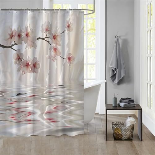 Duschvorhang PinkShower Curtain Curtains, Duschvorhänge Duschrollo 150x180cm Duschvorhang Mit Gewicht Badewanne, Duschrollo, Badewanne Duschvorhang Textil Stoff Waschbar Bad Vorhang Badevorhang 1075
