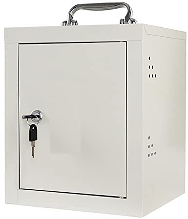 DMMFTERL Gitter-Handy-Aufbewahrungsbox, Wandmontage, Aluminiumlegierung, Diagramm-Aufbewahrungsbox, transparent, abschließbar, für Handy-Schließfach im Büro, 12 Steckplätze
