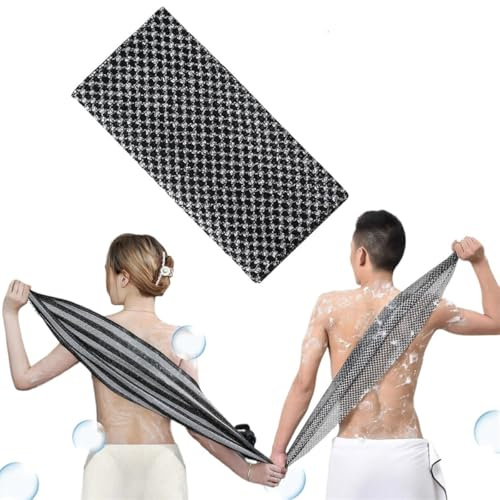 Blissal - Asciugamano da doccia esfoliante Blissal da 121,9 cm, asciugamano da doccia Blissall, panno esfoliante per la schiena, asciugamano per doccia Blissal, asciugamano Blissal per uomini e donne