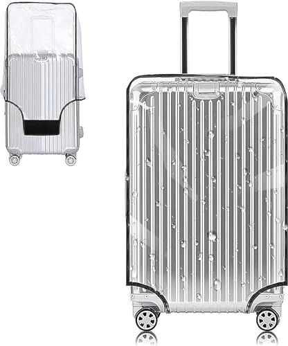 Yotako 26 Zoll Transparente PVC-Kofferabdeckung Schutz Gepäckabdeckung für Rollkoffer, Durchsichtig, Koffer-Abdeckungen Kofferhülle Reisekoffer Schutzhülle Wasserdicht Waschbar Kratzschutz