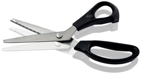 ARTSEWPLY Professionelle Pinking Shears Für Stoff Ergonomische -schere Mit Dreieck-zahnmuster Für Zuschneiden Mehr Schwarz