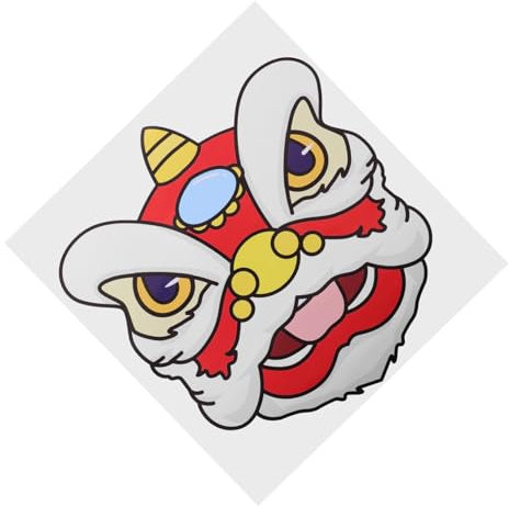 CHILDWEET Chinesische Löwenkopf Vinyl-aufkleber Für Auto Und Fahrrad Wasserfeste -sticker Für Motorräder Einzigartige Karosseriedekoration Langlebige Materialien Einfach Anzubringen
