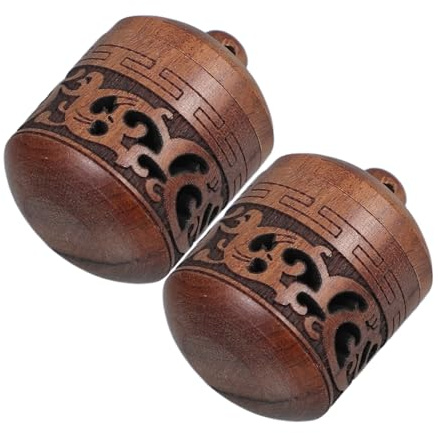 POPETPOP 2piezas Bolsita De Linterna Tallada De Madera Dije Decorativo De Botella Aroma Colgante De Aromaterapia para Coche DIY Diseño De Flor De