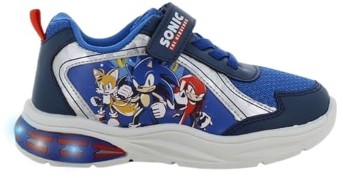 Leomil Sonic Baskets Garçon Lumineuses Chaussure Enfant 27, Idéal pour l'école et Les Loisirs, Bleu