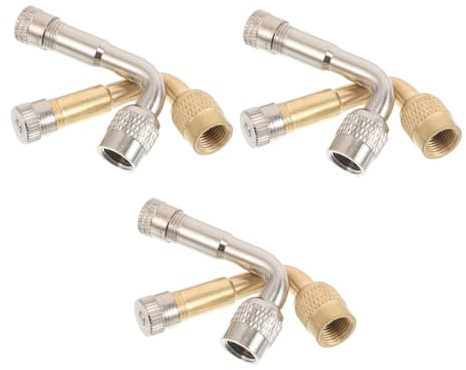 SEWOART 6 Piezas Varilla De Extensión De Válvula Para Coche Bicicleta y Motocicleta Grados Metal Extensor De Válvula De Neumático