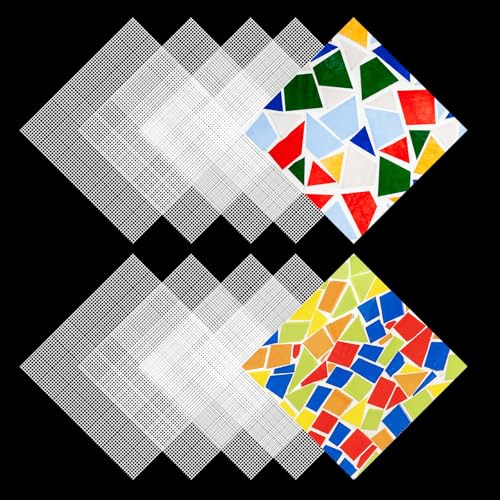 10 reti a mosaico, in fibra di vetro, per piastrelle montate sul retro, per il montaggio di piastrelle, fai da te, per il trattamento di pareti e pavimenti, 30,5 x 30,5 cm
