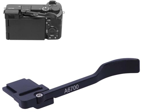 Daumengriff aus Metall, kompatibel mit Sony A6700 Kamera, Daumengriff mit Blitzschuh-Halterungskappe, Fingergriff, Daumengriff-Verlängerung