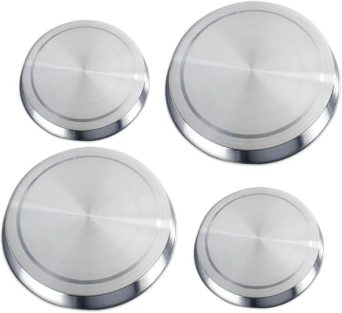 Lot de 4 cache-plaques de cuisson en acier inoxydable pour cuisinière électrique