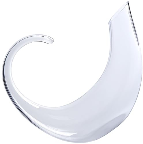Decanter Vino in Vetro per Casa, Elegante e Trasparente, Decorativo | Caraffa per Vino Rosso, Uso Domestico e Intrattenimento, Finitura Semplice, Migliora Sapore