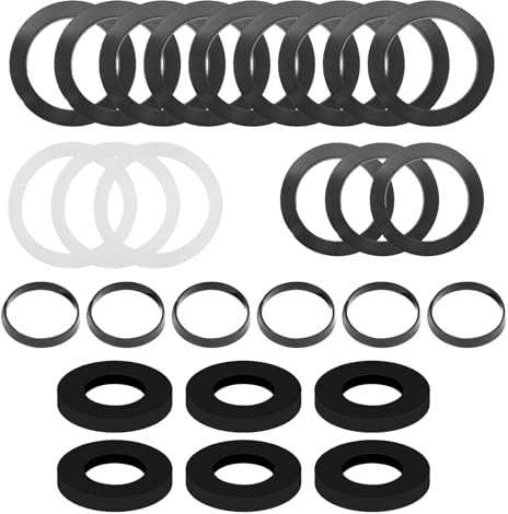 Rowglow 27pcs Water Pipe Sealing Ring Kitchen, Drain Pipe Seal Water Siphon Sealing Ring, Gasket Siphon Water O-Ring For For 1 1/2 Inch Dn40 40 Mm Drain Pipe (27pcs)