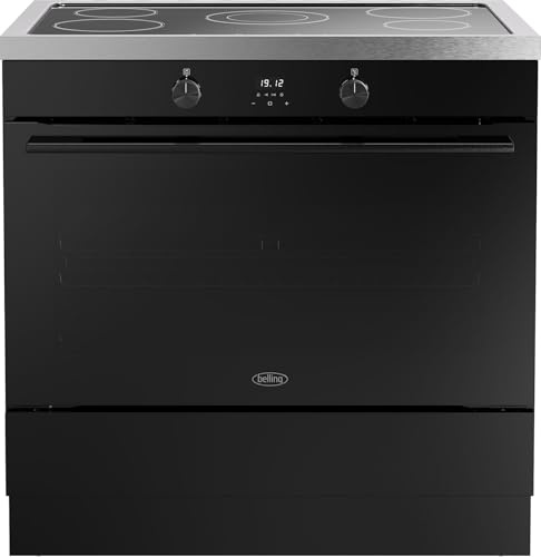 Belling BEL RCA VISION SGL 90Ei 90cm wide Electric Range Cooker with Induction Hob - Black - A Rated