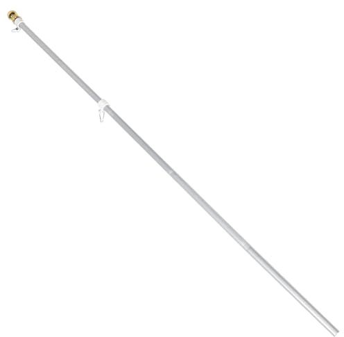 LIFKICH Drehbarer Edelstahl Fahnenmast 3 Meter Rostfrei mit Einstellbarer Höhe für Garten und Außenbereich