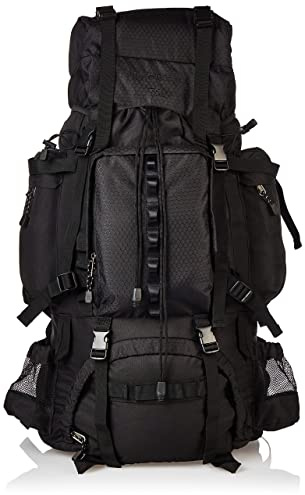 Amazon Basics Internal Frame Hiking Backpack, 75 Liters, Black