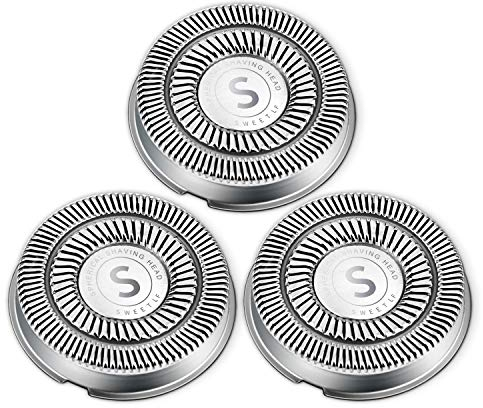 SweetLF [2024 NEW] Rasoio Elettrico Barba Ricaricabile da Uomo con 100% Impermeabile Beard Trimmer Wet&Dry con Testine Rotanti 4D e Schermo LCD-SWS7105 (Oro)