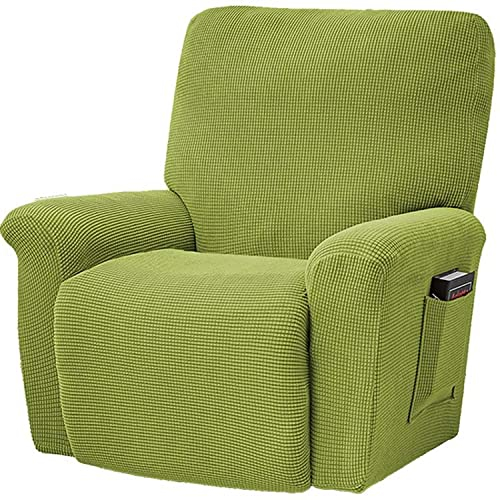 RTSFKFS Jacquard Sesselbezug 4-teiliges, Sesselschoner, Stretchhusse für Relaxsessel Komplett, Elastisch Bezug für Fernsehsessel Liege Ruhesessel Bezüge Sofa überzug Schutzbezug (Color : Color-12)