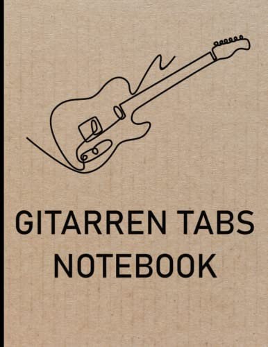 Gitarren Tabulatur Buch: 8,5 x 11 120 Seiten Blanko-Gitarren-Tabulatur-Buch für Musik-Komposition und Songwriting