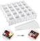 VIPNAJI 16 Pcs Séparateurs de Tiroir, Organisateur de Tiroir Réglables, Grille Diviseur de tiroir en Plastique pour sous-Vêtements, Chaussettes, Maquillage, Fournitures de Bureau, bain, cuisine etc