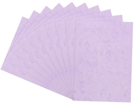 sourcing map Lot de 50 couvertures de présentation en cuir texturé non perforées pour rapports d'entreprise, format A4 180 g/m², violet pâle