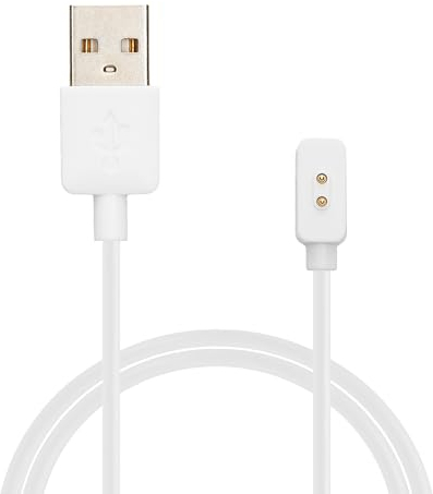 kwmobile USB Kabel Charger kompatibel mit Xiaomi Mi Band 10 / Band 9/8 / 8Pro / Redmi Watch 3 Active Ladekabel - Smart Watch Ersatzkabel - Fitnesstracker Aufladekabel in Weiß