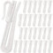 Fiyuer 50 Pezzi Ganci Tende Bianchi, Ganci per Tende in Plastica, Ganci per Tende Senza Bucare, Universale Ganci Tenda, per Tende, Tende da Doccia