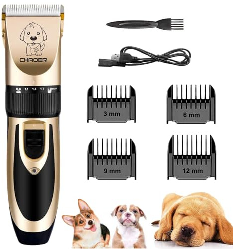 Eyeleaf Tondeuse pour chiens, tondeuse électrique à faible bruit, pour chats, chiens et animaux à poils longs et épais