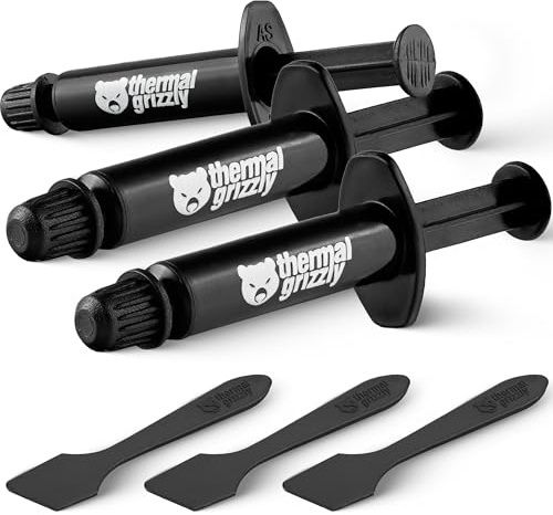 Thermal Grizzly Kryonaut - Paquete de 3 pastas térmicas de Alto Rendimiento para Enfriar Todos los procesadores, Tarjetas gráficas y disipadores de Calor en computadoras y Consolas, 1.0 g