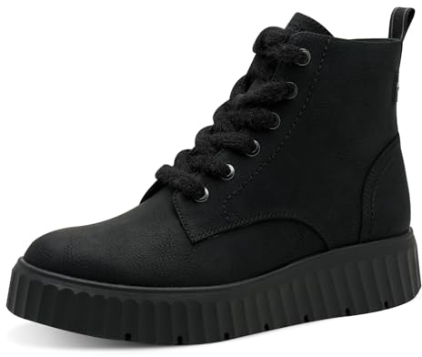 Tamaris Damen Klassische Stiefel, Frauen Stiefel,Wechselfußbett,uebergangsstiefel,uebergangsschuhe,lederstiefel,schnürstiefel,Black,39 EU