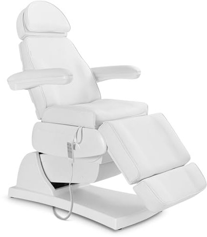 Physa Elektrische Kosmetikliege 3 Motoren 200 W 197 x 60 x 65-89 cm 150 kg weiß Behandlungsliege Kosmetikstuhl Therapieliege Tattooliege