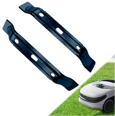 DAJASD 2 stycken klippknivar, knivblad, 20 cm gräsklippare, ersättningskniv, robotgräsklippare, gräsklippare, kompatibel gräsklipparkniv, silver, iMOW RMI 422, RMI422 P, RMI 422 PCRMI 522 (svart)