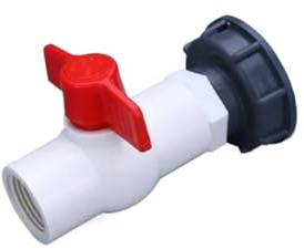 Casetlong Adaptador de Tanque IBC de Rosca Gruesa de 60 mm a Manguera de 1/2'', 3/4'', 1'', 1,2'' y 1,5'' con Conector de Interruptor.(3)
