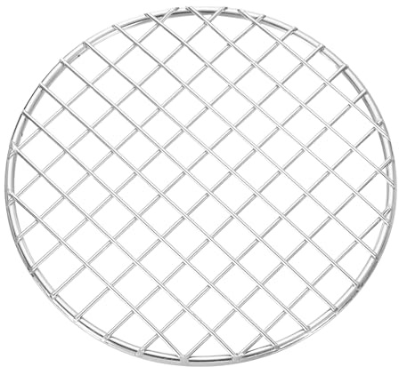 QUARKZMAN Rundes Kochgitter, Durchmesser 6,5 Zoll Edelstahl-Grillrost Kreuzdraht-Barbecue-Grill zum Kochen Backen Luftfritteusen-Roste, Silber