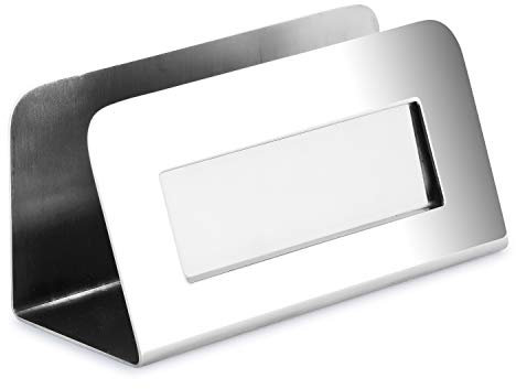 Zap Impex Edelstahl-Visitenkartenhalter Edelstahl-Satin-Finish Patentierter Luxus-Schreibtisch-Zubehör-Firmennamen-Kartenständer-Fall Büroorganisator
