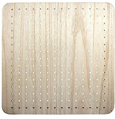Rayher 62866505 MDF Board furniert, für Rayher Pin und Peg, 40 x 40 x 2,5 cm, inkl. Dübel und Schrauben