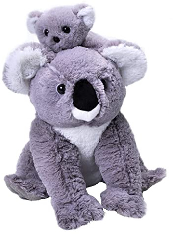 Wild Republic Mom and Baby Koala, Großes Kuscheltier, 38 cm, Geschenkidee für Kinder, Kuscheltier mit Baby, Riesen-Stofftier aus recycelten Wasserflaschen