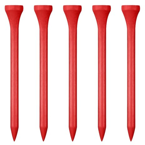 Zivisk Golf Tees Holz - 100 Stück 38mm/ 70mm/ 83mm Bambus Tees (Weiß, Rot, Blau, Gelb, Schwarz, Rosa)